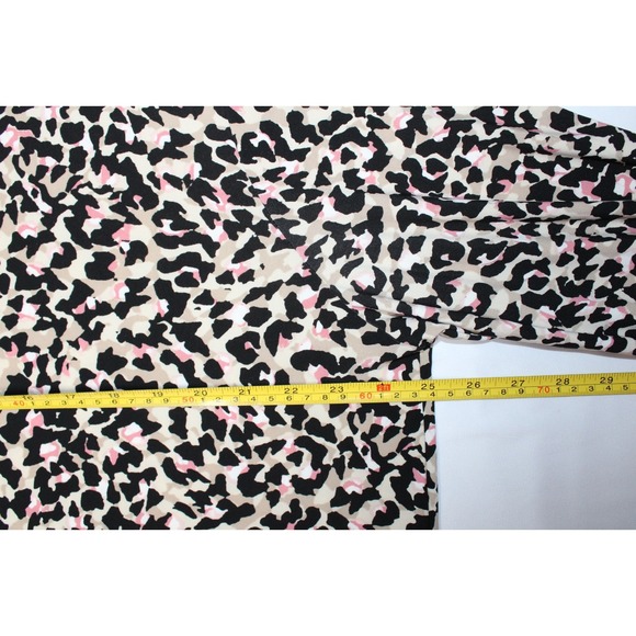 ANNE KLEIN Womens Animal Leopard Cheetah Print Polyester Top Shirt Blouse 2X NWT - Picture 7 of 13
